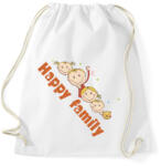 printfashion Boldog család - Sportzsák, Tornazsák - Fehér (4657750)