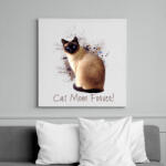 printfashion cat mom forever - Vászonkép - Fehér (6631209)