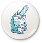 printfashion Brutál unikornis - Kitűző, hűtőmágnes - Fehér (3079199)