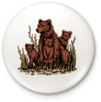 printfashion Medve család - Kitűző, hűtőmágnes - Fehér (11660473)