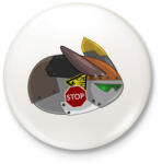 printfashion Flying Robot Rabbit - Kitűző, hűtőmágnes - Fehér (3076344)