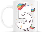 printfashion 5 éves unikornis - Bögre - Fehér (11807259)