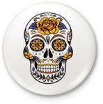 printfashion Koponya - Kitűző, hűtőmágnes - Fehér (14817475)