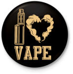 printfashion I love vape - Kitűző, hűtőmágnes - Fekete (11963190)