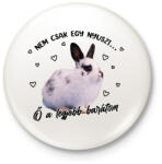printfashion Nem csak egy nyuszi - Kitűző, hűtőmágnes - Fehér (7341369)