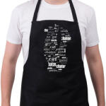 printfashion cica többnyelven - Kötény - Fekete (5612979)