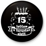 printfashion 15 lettem - Kitűző, hűtőmágnes - Fekete (3102299)