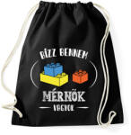 printfashion Bízz bennem - Mérnök - Sportzsák, Tornazsák - Fekete (13544970)