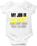 printfashion My jos is top secret. - Baba Body - Fehér (1328609)