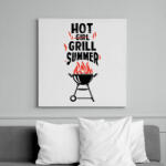 printfashion Hot grill summer - Vászonkép - Fehér (13690982)