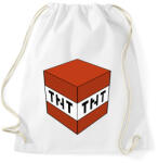 printfashion Minecraft TNT - Sportzsák, Tornazsák - Fehér (2320288)