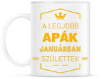 printfashion A legjobb apák január - Bögre - Fehér (2808092)
