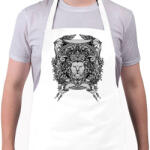 printfashion Oroszlán trón - Kötény - Fehér (4901378)