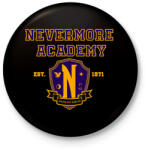 printfashion Nevermore Academy - Kitűző, hűtőmágnes - Fekete (11451688)