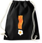 printfashion Bacon tojás - Sportzsák, Tornazsák - Fekete (2147811)