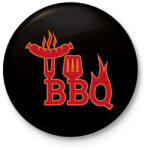 printfashion BBQ - Kitűző, hűtőmágnes - Fekete (13690931)