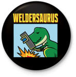 printfashion Weldersaurus - Kitűző, hűtőmágnes - Fekete (13731021)