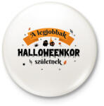 printfashion Halloween szülinap - Kitűző, hűtőmágnes - Fehér (8758423)