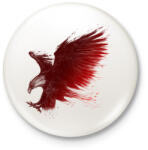 printfashion Sastámadás - Kitűző, hűtőmágnes - Fehér (3073954)