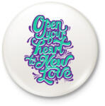 printfashion Tárd ki a szíved - Kitűző, hűtőmágnes - Fehér (3074501)