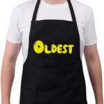printfashion Oldest - Legidősebb tesó - Kötény - Fekete (7014657)
