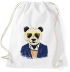 printfashion Hipster Panda - Sportzsák, Tornazsák - Fehér (1252864)