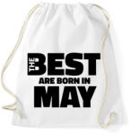 printfashion The Best are born in may - Sportzsák, Tornazsák - Fehér (5424641)
