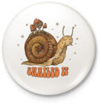 printfashion Snailed it - Kitűző, hűtőmágnes - Fehér (13406075)