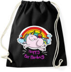 printfashion Unikornis szülinap - Sportzsák, Tornazsák - Fekete (1153635)