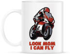 printfashion Look Mom, I can fly motoros - Bögre - Fehér (14071943)
