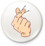 printfashion Szerelmes ujjak - Kitűző, hűtőmágnes - Fehér (3076904)