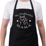 printfashion No ProbLama Mama - Kötény - Fekete (16354511)