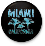 printfashion Miami california - Kitűző, hűtőmágnes - Fekete (4390754)