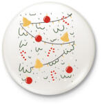 printfashion Karácsonyfa jelmez - Kitűző, hűtőmágnes - Fehér (5627715)