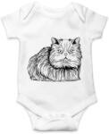 printfashion Perzsa macska - Baba Body - Fehér (11763528)
