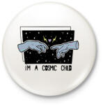 printfashion Cosmic child - Kitűző, hűtőmágnes - Fehér (13468550)