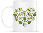 printfashion Avokádó szív - Bögre - Fehér (11904101)