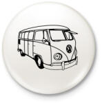printfashion Volkswagen T1 (01) - Kitűző, hűtőmágnes - Fehér (15664653)
