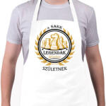 printfashion A sakk legenda - Hónappal - Kötény - Fehér (7453370)