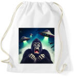 printfashion Fura cuki ijedt gorilla - Retro UFÓ invázió - Sportzsák, Tornazsák - Fehér (15263866)