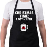 printfashion CHRISTMAS TIME - Kötény - Fekete (9548145)