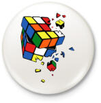 printfashion RubikCube Broke - Kitűző, hűtőmágnes - Fehér (3087852)