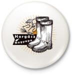 printfashion Nagyapa a legjobb horgász - Kitűző, hűtőmágnes - Fehér (3089001)