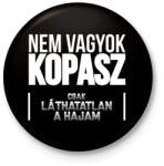 printfashion Láthatatlan a hajam - Kitűző, hűtőmágnes - Fekete (8259416)