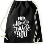 printfashion My mind is full - Sportzsák, Tornazsák - Fekete (2218106)