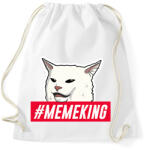 printfashion Meme King - Sportzsák, Tornazsák - Fehér (1775772)