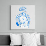 printfashion Antisocial cat - Vászonkép - Fehér (9964747)