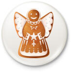 printfashion Mézeskalács angyal - Kitűző, hűtőmágnes - Fehér (11220904)