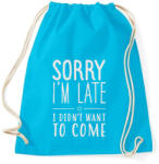 printfashion I'm late - Sportzsák, Tornazsák - Surf blue (683686)