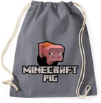 printfashion Minecraft pig - Sportzsák, Tornazsák - Grafitszürke (4288430)